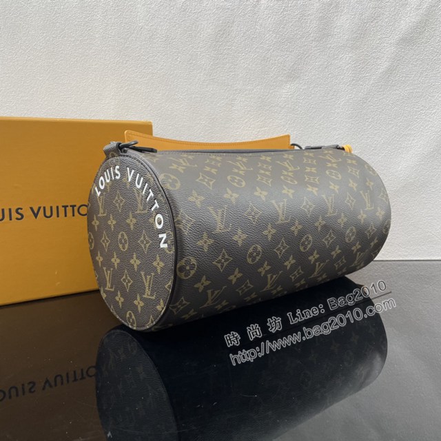 Lv路易威登2023專櫃新款Soft Polochon手袋 LV老花手提肩背圓筒包 M46691 ydh5177